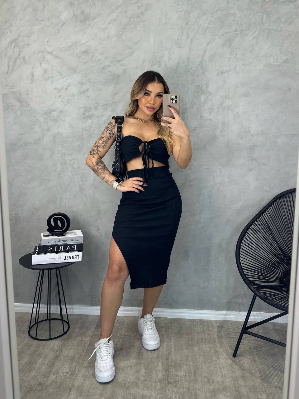 CONJUNTO MIDI RIBANNA CANELADO