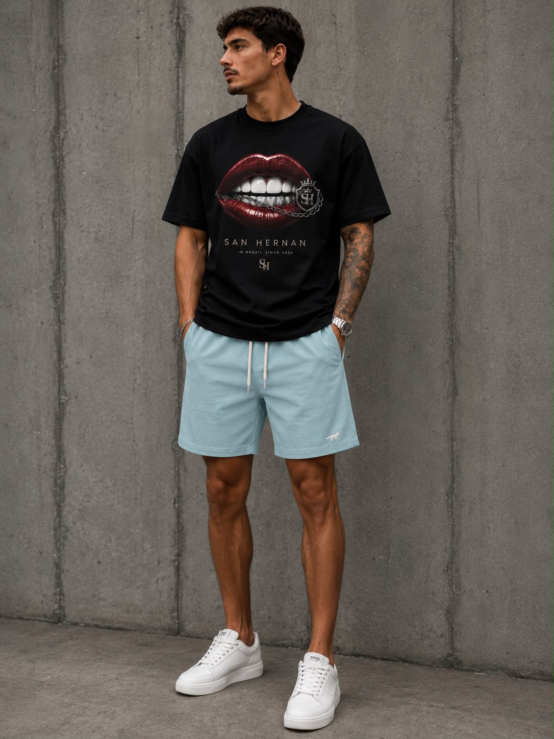 SHORT LINHO SAN HERNAN VERDE CLARO