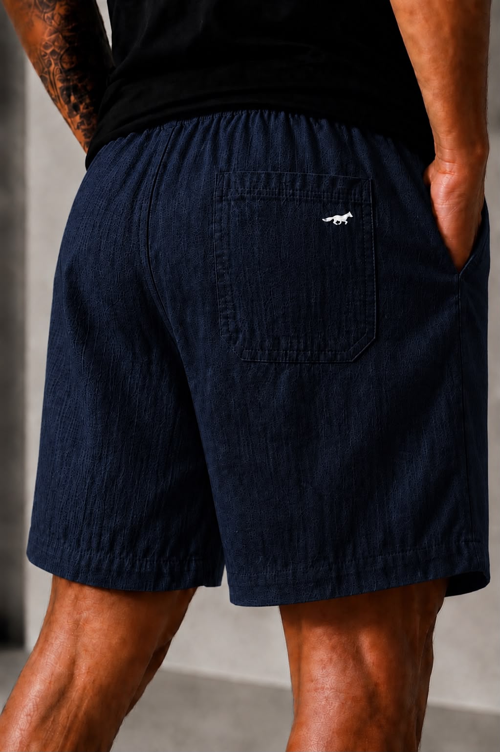 SHORT LINHO SAN HERNAN AZUL MARINHO RAPOSA