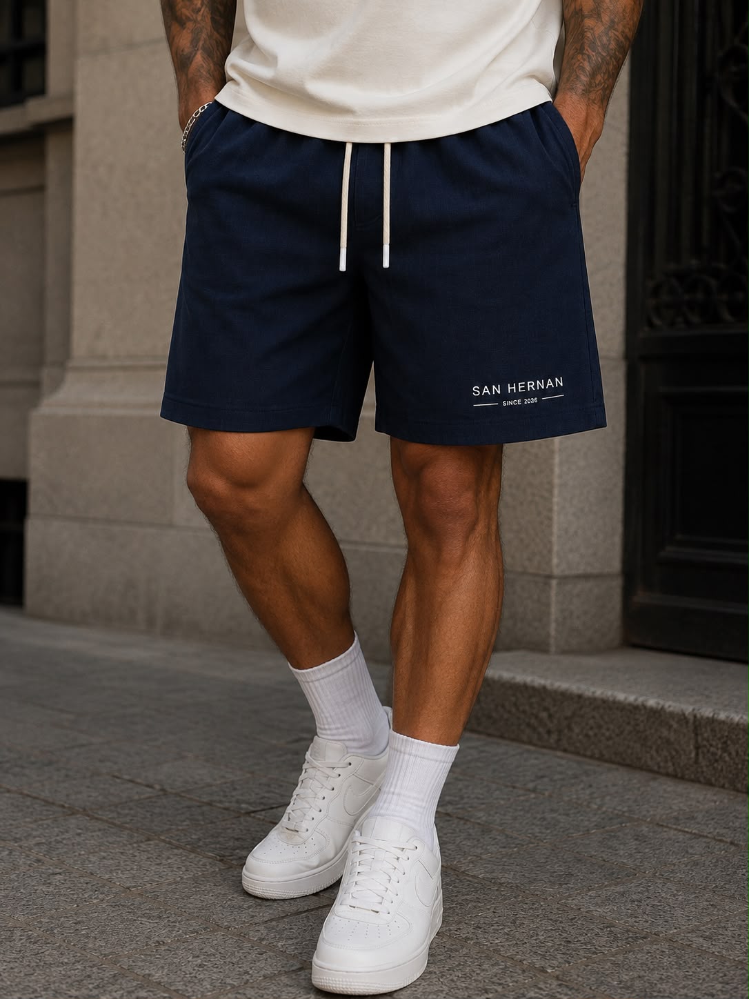 SHORT LINHO SAN HERNAN AZUL MARINHO