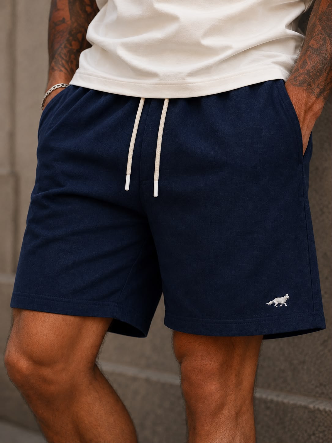 SHORT LINHO SAN HERNAN AZUL MARINHO RAPOSA