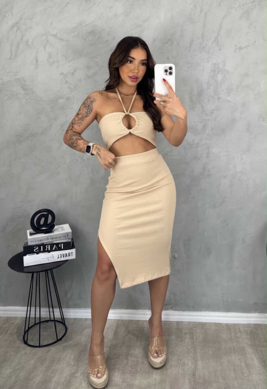 CONJUNTO MIDI RIBANNA CANELADO
